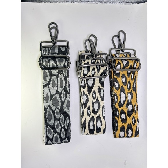 Hibate Handbags - Animal Prnt 2" Wide Adjustable Replacement Purse Crossbody Straps w/Black Hdware